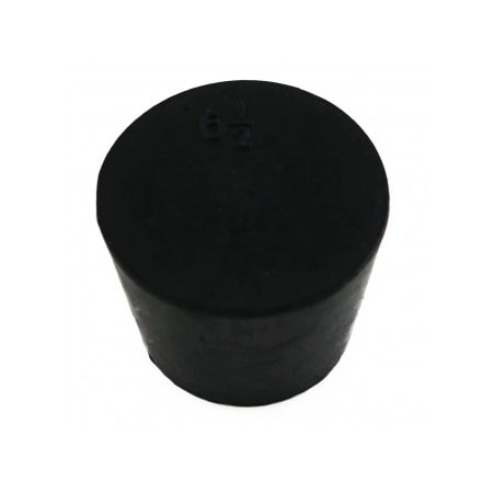 United Scientific Laboratory Grade Rubber Stopper, Black SBR Rubber, Size No 6 1/2, 34 x 27 x 25mm, 1 16PK 259150-65